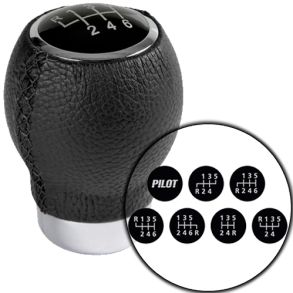 Gearknop - Lampa Speed Sort Lder - Inkl. 7 emblemer