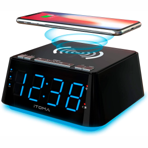 Vkkeur Med Termometer Og Radio - iTOMA CKS801 - IQ- & USB Opladning 