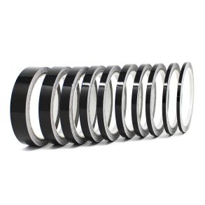 Stafferingstape sort - Lngde 10m x Bredde 3-50mm (flere varianter)