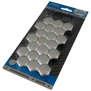 Mtrikskjuler Plast - Krom 21 mm - Antal 21 Stk