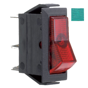 Kontakt Firkantet - ON/OFF GRN - 16 Amp