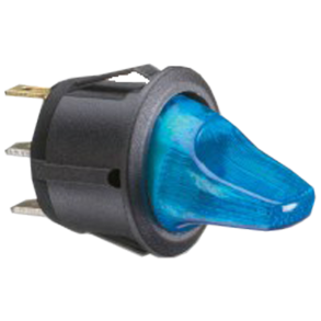 Vippekontakt Rund - ON/OFF Bl - 16 Amp