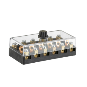 Sikringsholder til 6 stk. Porcelnssikringer - Med Lg