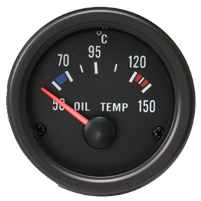 Olietemperaturmler - Auto Gauge - Sort 52 mm.