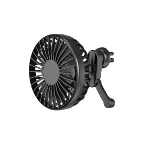 USB-A Ventilator - Til bilens luftdyse eller hjemmet - Sort 10,5 cm