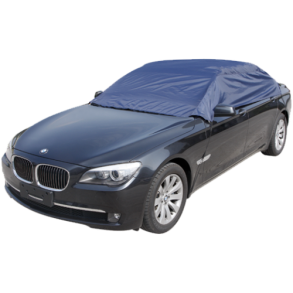 Halvgarage - bl� polyester - str. 292x160x33cm (XL)