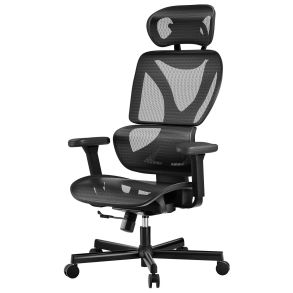 Kontorstol Exclusive med netryg - Ergonomisk & justerbar - Sort inkl. armln