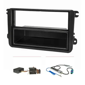 Radioramme 1DIN - Seat / Skoda / VW rg. 2005-> - Sort