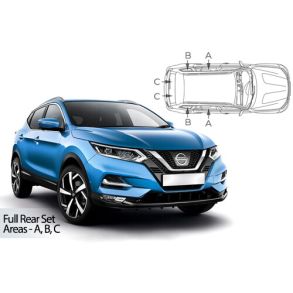 Solgardiner UV - Car Shades - Nissan Qashqai facelift 5-Drs rg. 2018-2021