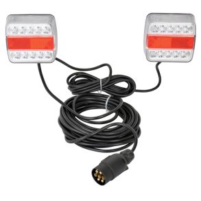 Trailerlygte St LED - Magnetisk & 7-Polet Stik - Kabellngde 7,5 Meter