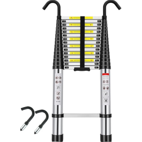 Teleskopstige 6,3 meter / 16 trin - Kvalitets Aluminium - Foldbar (1,18 meter)