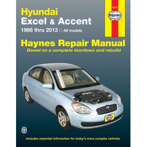 Reparationsbog Haynes - Hyundai Excel & Accent (1986-2013)