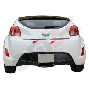 BAGKLAPS KANTLISTE RUSTFRI - Hyundai VELOSTER COUPE rg. 2011- 