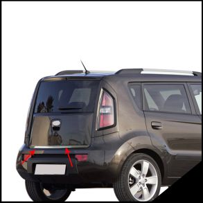 BAGKLAPS KANTLISTE RUSTFRI - KIA SOUL rg. 2008-> 2014 SUV 