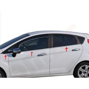 RUDELISTER MAT KROM - FORD FIESTA 2009-> - ANTAL 6 STK 