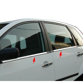 RUDELISTER KROM - Ford Fiesta V Hatchback 2002-> 2009 - ANTAL 4 STK