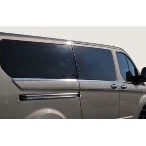 RUDELISTER ABS PLASTIK KROM - Ford Transit Custom 2013-> (kort akselafstand) - ANTAL 8 STK