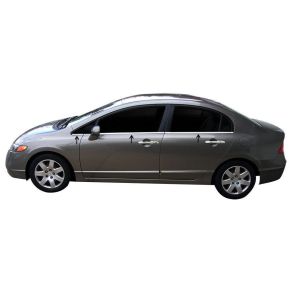 RUDELISTER KROM - Honda Civic Sedan 2006-> 2011 - ANTAL 6 STK