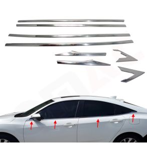 RUDELISTER KROM - HONDA CIVIC Sedan 2016-> - ANTAL 8 STK