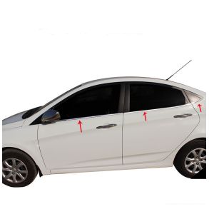 RUDELISTER KROM - Hyundai Accent Blue Sedan 2012-> - ANTAL 6 STK