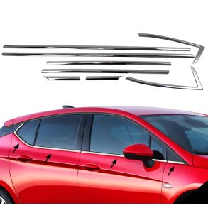 RUDELISTER KROM - Opel Astra K Hatchback 2016-> - ANTAL 8 STK