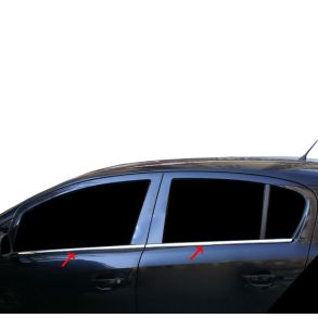 RUDELISTER KROM -  Opel Corsa D Hatchback 2006-> 2015 - ANTAL 4 STK