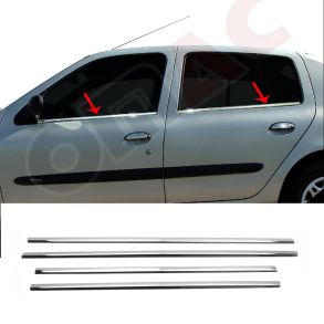 RUDELISTER KROM - Renault Clio II Hatchback 1999-> 2006 - ANTAL 4 STK