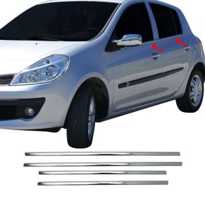 RUDELISTER KROM - Renault Clio III Hatchback 2006-> 2012 - ANTAL 4 STK 