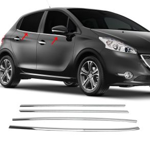 RUDELISTER KROM - Peugeot 208 Hatchback 2012-> - ANTAL 4 STK