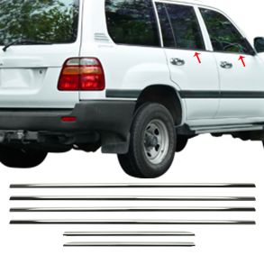 RUDELISTER KROM - Toyota Land Cruiser Prado 2003-> 2009 - ANTAL 6 STK