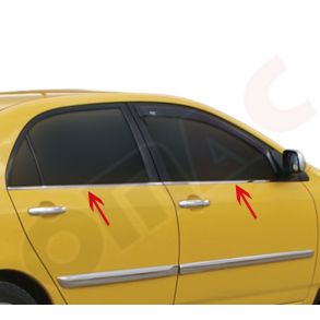 RUDELISTER KROM - Toyota Corolla Sedan 2006-> 2013 - ANTAL 4 STK