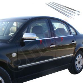 RUDELISTER KROM - VW Passat 3B Sedan 2000-> 2005 - ANTAL 4 STK 