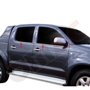 RUDELISTER KROM - Toyota Hilux 2005->  - ANTAL 4 STK