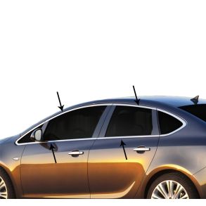 RUDELISTER KROM - Opel Astra J Sedan 2010-> - ANTAL 12 STK