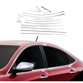 RUDELISTER KROM - Hyundai Accent Blue Sedan 2012-> - ANTAL 14 STK