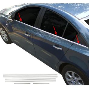 RUDELISTER MAT KROM - Chevrolet Cruze Sedan 2009-> - ANTAL 6 STK