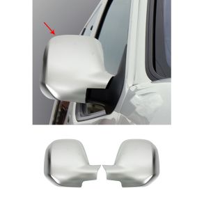 Spejlkappe 2 stk - Citroen Berlingo II & Peugeot Partner Tepee - Satin Krom ABS Plastik