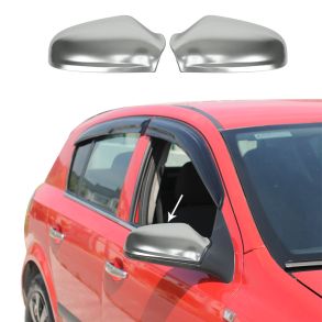 Spejlkappe 2 stk - Opel Astra H Hatchback rg. 2004-2013 - Satin Krom ABS Plastik