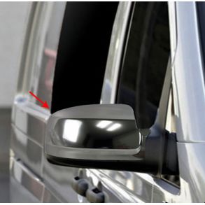Spejlkappe 2 stk - Mercedes Vito W639 rg. 2010-2014 - Mat Satin Krom ABS Plastik