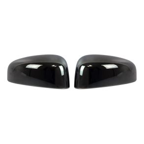 Spejlkappe 2 stk - Ford Tourneo Courier rg. 2014-> - Sort Krom ABS Plastik