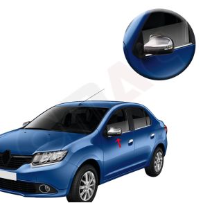 Spejlkappe 2 stk - RENAULT SYMBOL III Sedan rg. 2013->  - Rustfri stl krom