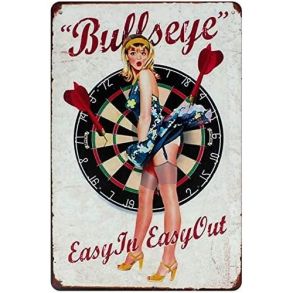 Retro Metalskilt - Bullseye - St�rrelse 20x30 cm