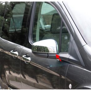 Spejlkappe 2 stk - FORD TRANSIT COURIER rg 2014-> - Krom ABS Plastik