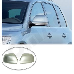 Spejlkappe 2 stk - VW TOUAREG rg. 2008-> 2010 - Rustfri stl mat krom