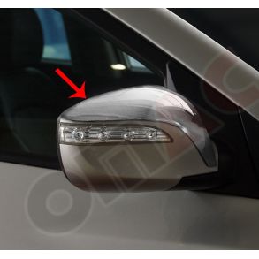 Spejlkappe 2 stk - HYUNNDAI IX35 rg. 2009-> - Brstet Rustfri stl krom