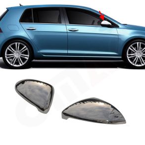 Spejlkappe 2 stk - VW GOLF VII Hatchback rg. 2012-> - Rustfri stl krom