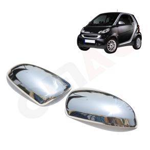 Spejlkappe 2 stk - Smart 451 rg. 07/2007-> - Rustfri stl krom