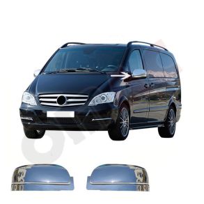 Spejlkappe 2 stk - MERCEDES Vito W639 rg. 09/2009-05/2014 - Krom ABS Plastik