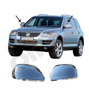 Spejlkappe 2 stk - VW TOUAREG SUV rg. 2008-2010 - Rustfri stl krom