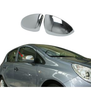 Spejlkappe 2 stk - OPEL CORSA D Hatchback rg. 2006-2015 - Rustfri stl krom